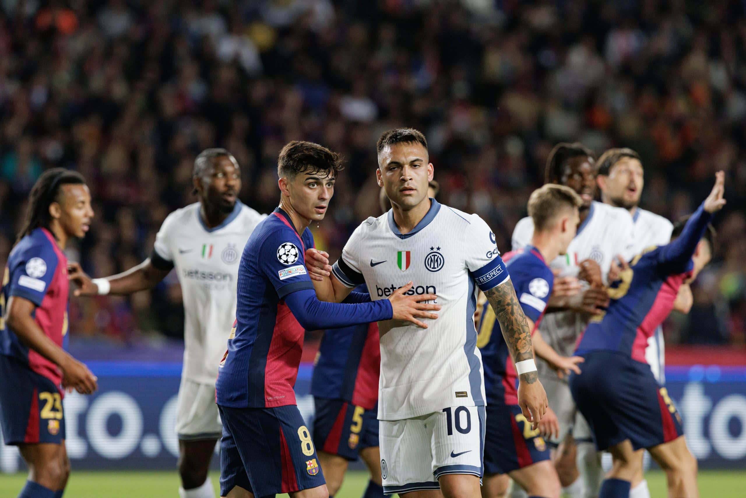 Lautaro Martinez lors de FC Barcelone - Inter Milan