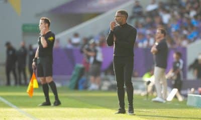 L'entraîneur du Stade Rennais, Habib Beye, lors du match à Toulouse.