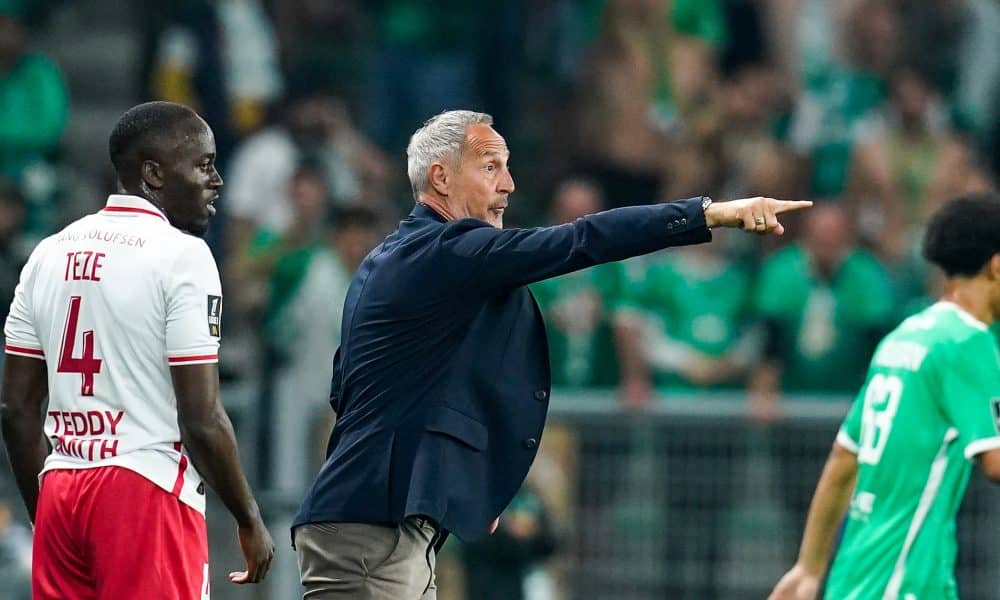 L'entraîneur de l'AS Monaco, Adi Hütter, lors de la victoire à Saint-Etienne.