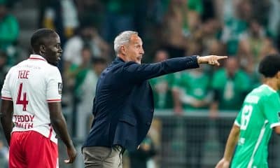 L'entraîneur de l'AS Monaco, Adi Hütter, lors de la victoire à Saint-Etienne.