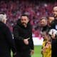 L'entraîneur de l'OM, Roberto De Zerbi, lors du match à Lille.