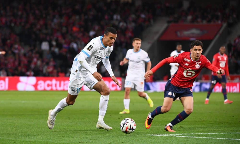L'ailier de l'OM Mason Greenwood lors du match à Lille.