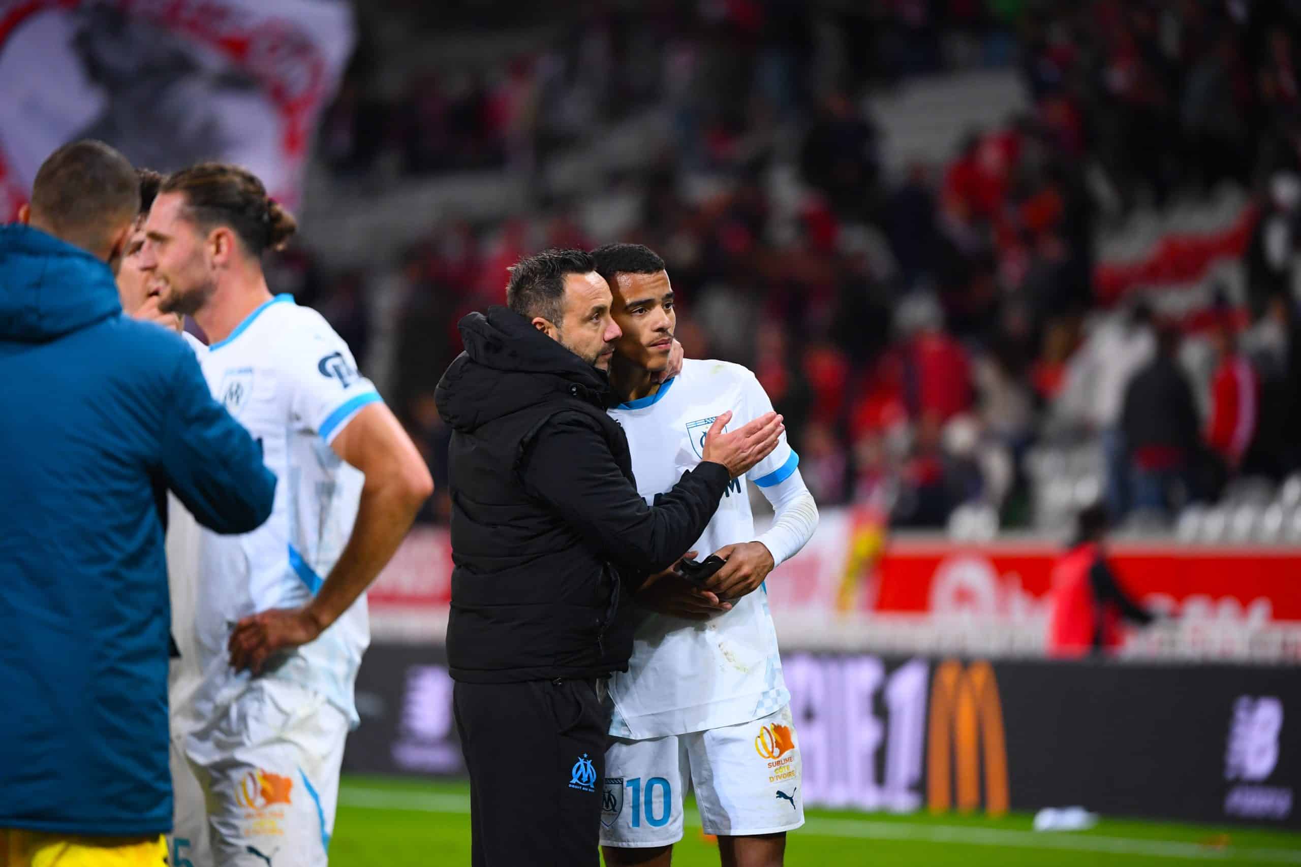 Roberto De Zerbi et Mason Greenwood à l'OM.