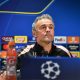 L'entraîneur du PSG, Luis Enrique, en conférence de presse avant le match retour contre Arsenal.