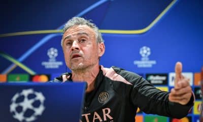 Luis Enrique, le coach du PSG, en conférence de presse.