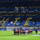 Le tifo des supporters de l'Inter Milan lors de la demi-finale de Champions League face au FC Barcelone.