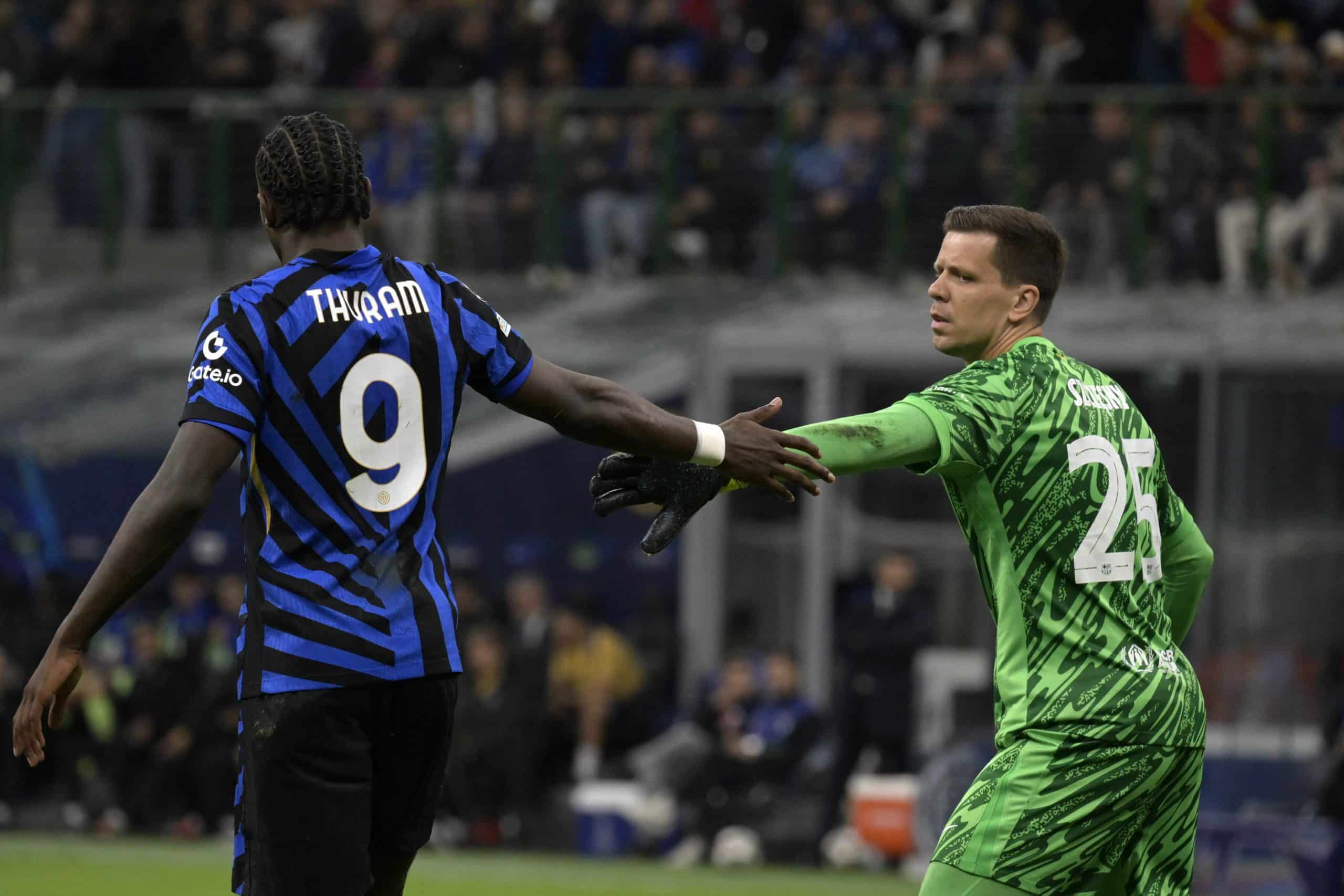 Wojciech Szczesny lors de la demi-finale retour entre le FC Barcelone et l'Inter Milan.
