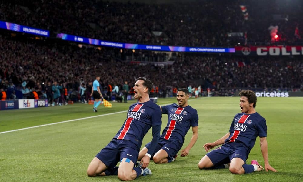 La joie de Fabian Ruiz (PSG) après son but contre Arsenal.