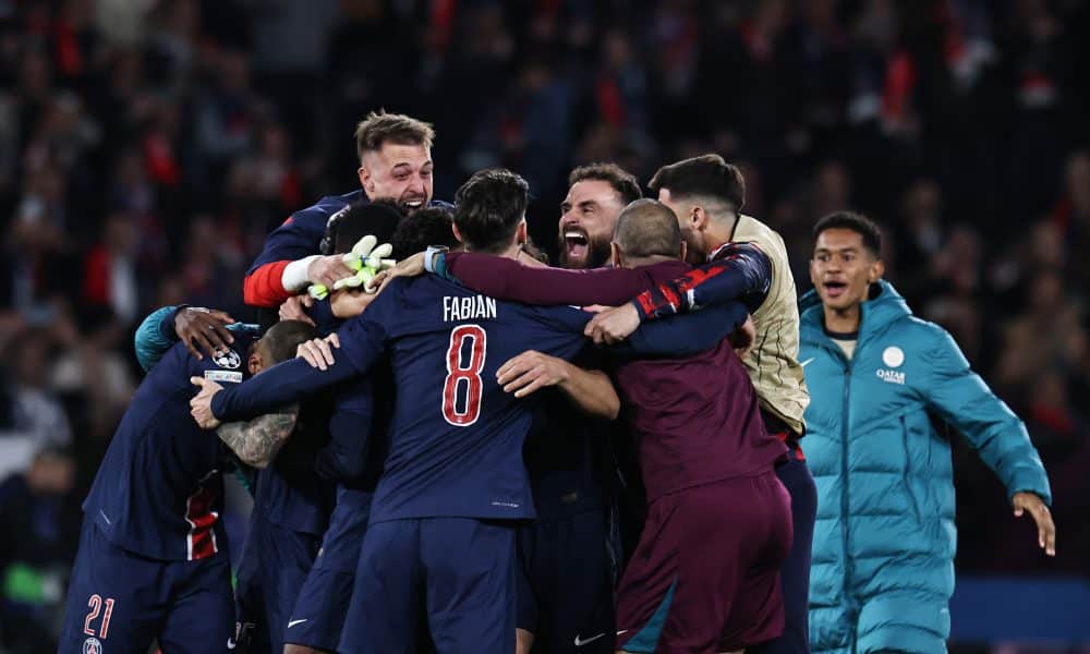 La joie des Parisiens après leur qualification pour la finale de la Champions League.