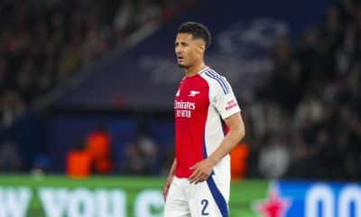 Le défenseur d'Arsenal William Saliba, ciblé par le Real Madrid.