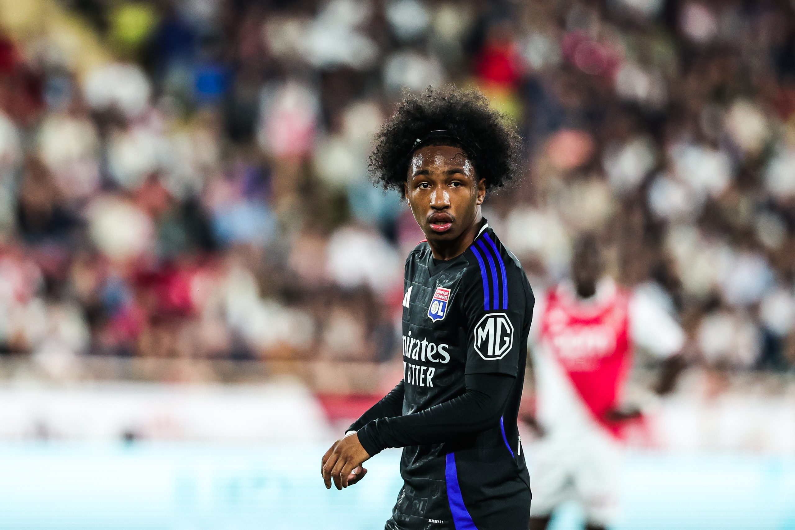 L'ailier de l'OL Malick Fofana lors d'un match à Monaco.