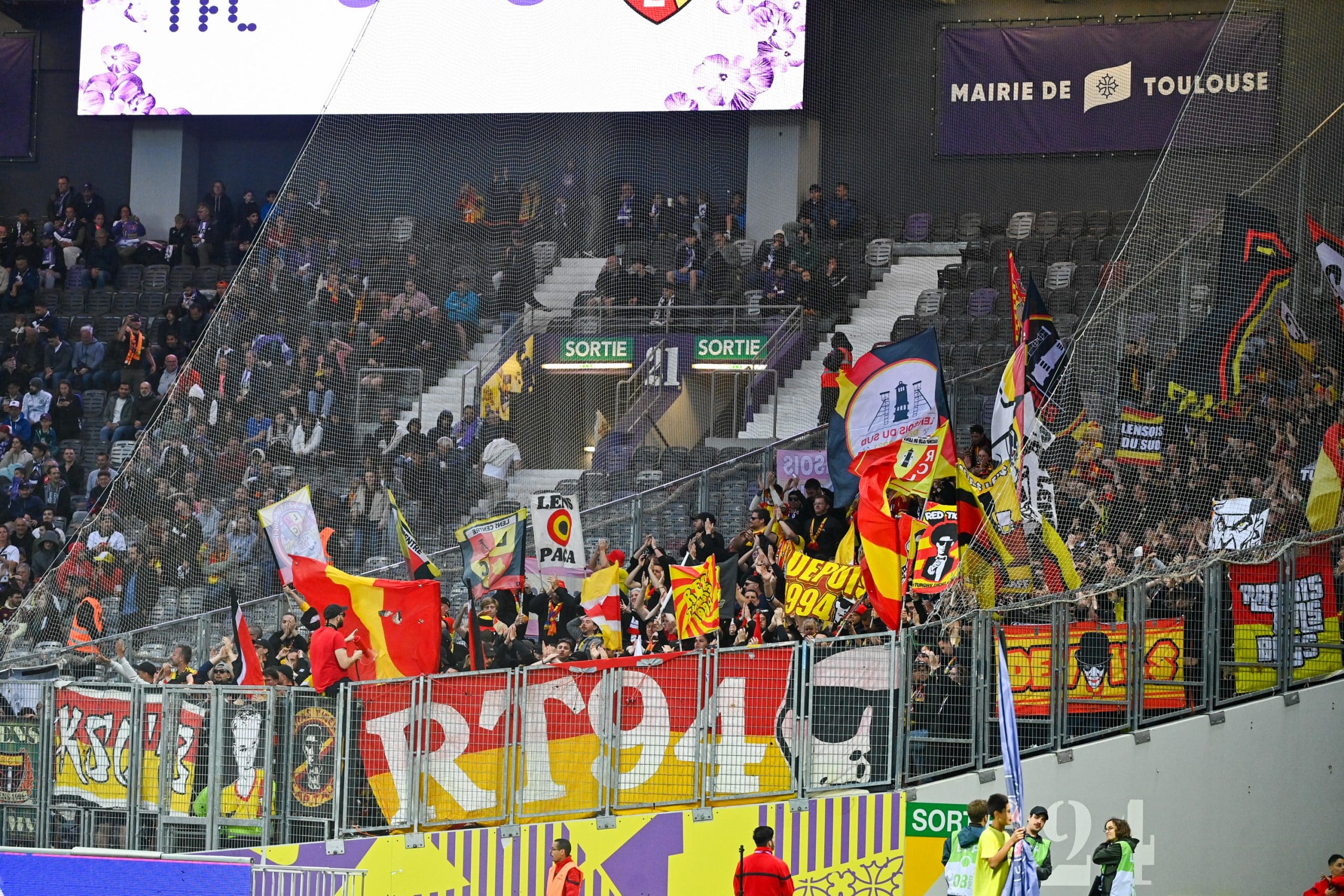 Les Red Tigers, lors du déplacement du RC Lens à Toulouse.