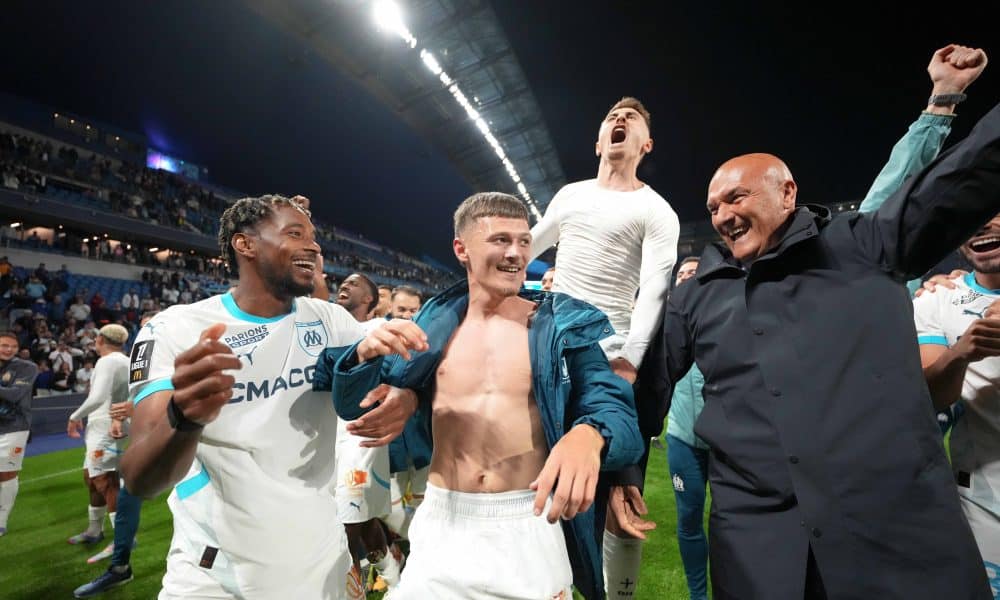 La joie de Quentin Merlin après la qualification de l'OM pour la Champions League.