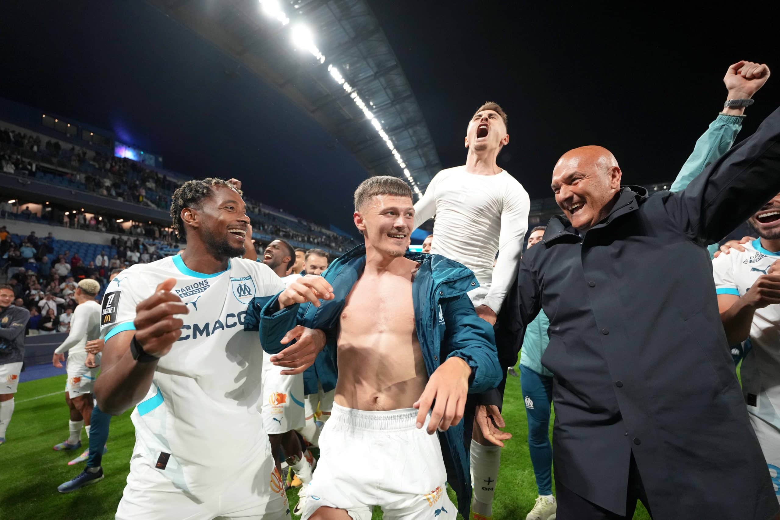 La joie de Quentin Merlin après la qualification de l'OM pour la Champions League.