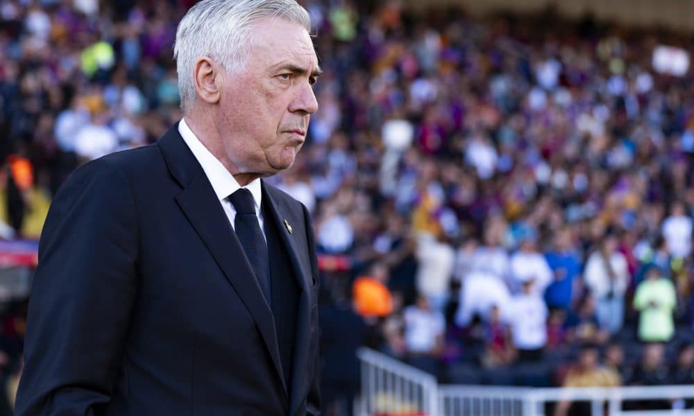 Carlo Ancelotti lors de Barça - Real Madrid