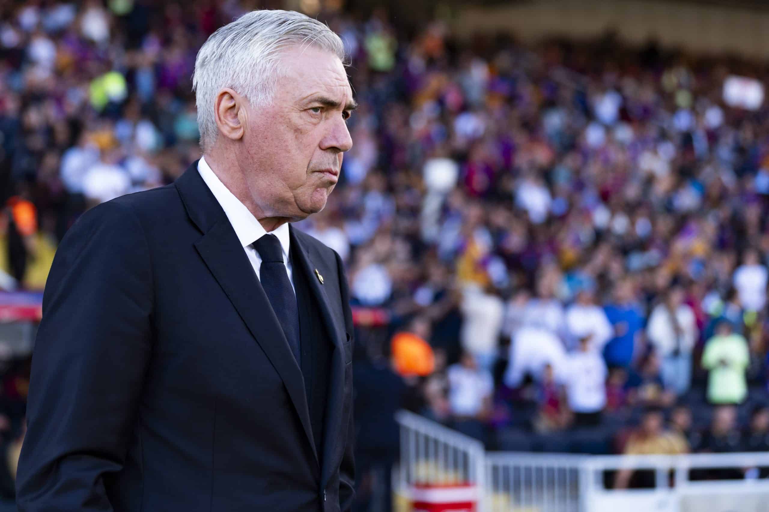 Carlo Ancelotti lors de Barça - Real Madrid