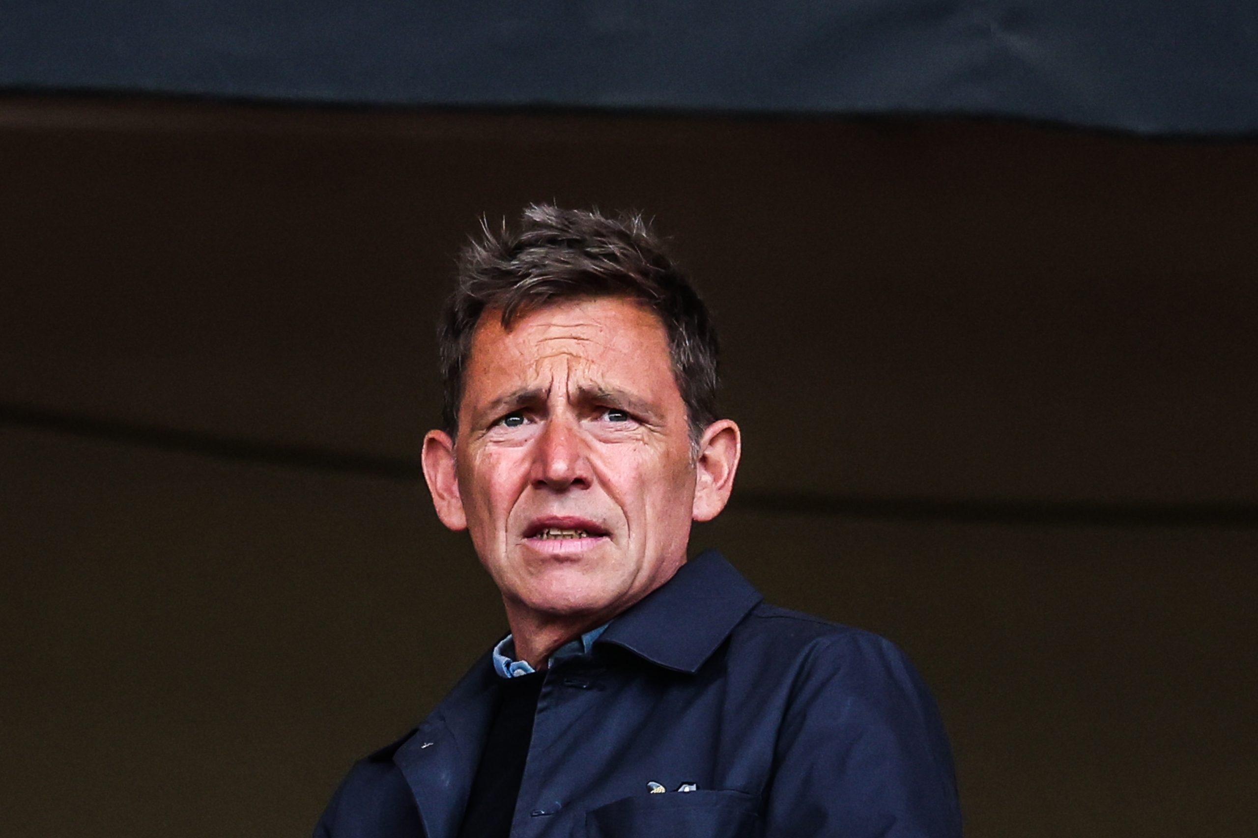 Le journaliste de RMC Daniel Riolo avant un Monaco-Lyon.