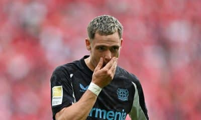 Le milieu offensif allemand Florian Wirtz, sous le maillot du Bayer Leverkusen.