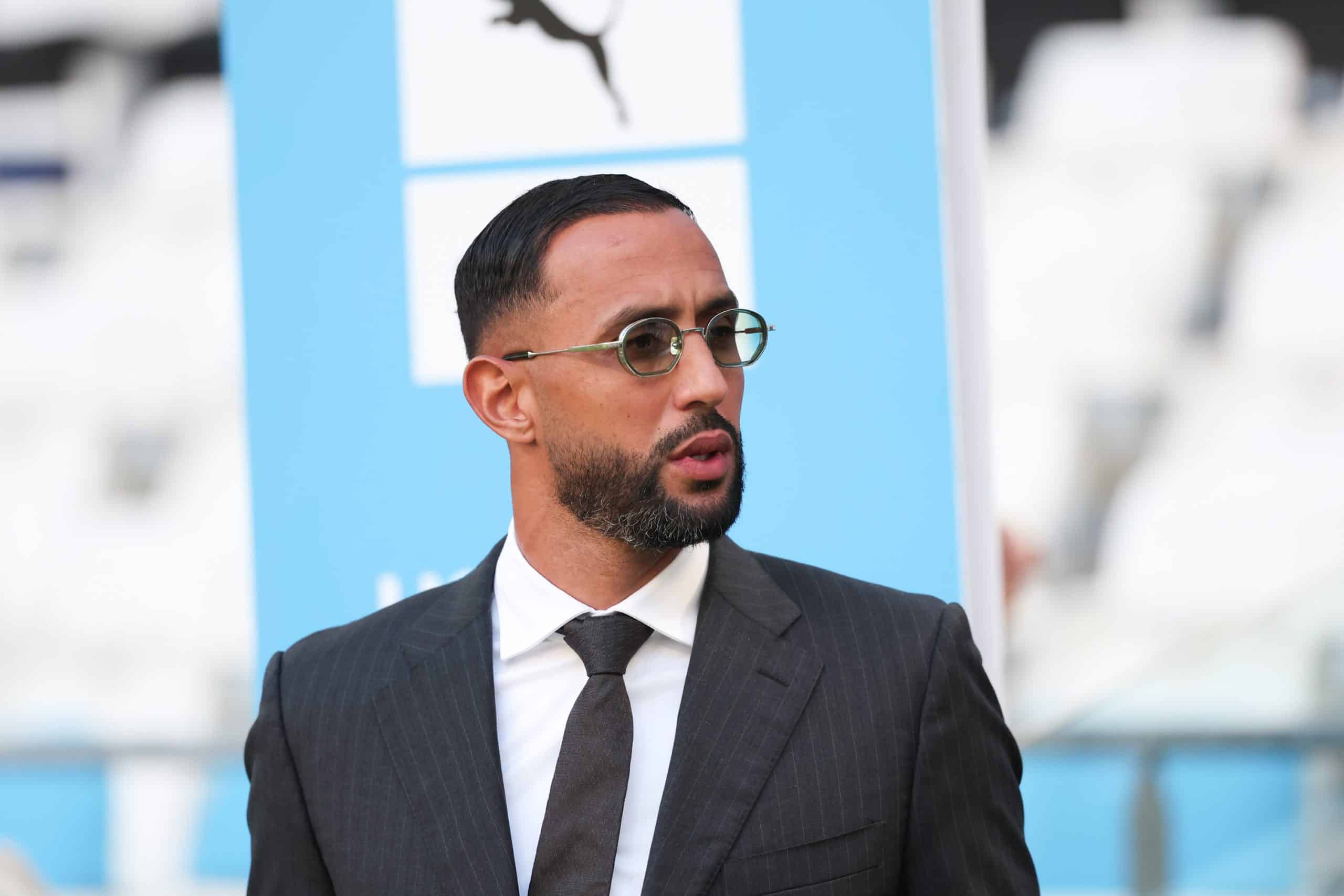 Le directeur sportif de l'OM, Medhi Benatia, avant un match au Vélodrome.