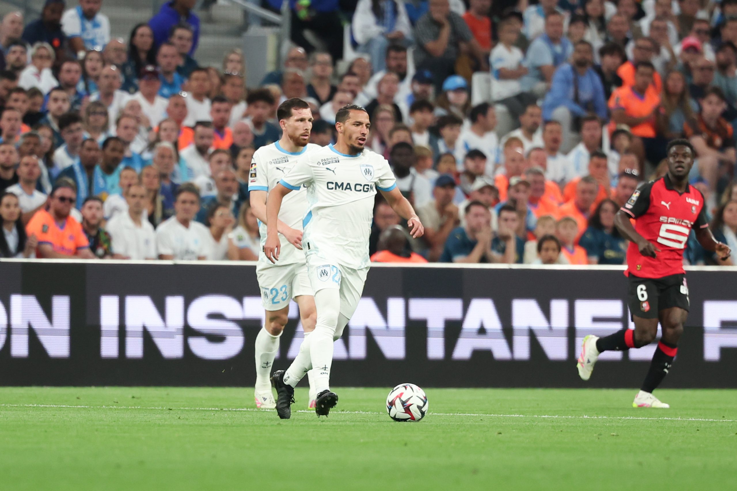 Ismaël Bennacer lors de son prêt à l'OM.