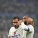 Rayan Cherki et Alexandre Lacazette, lors de la victoire de l'OL sur Angers (2-0).