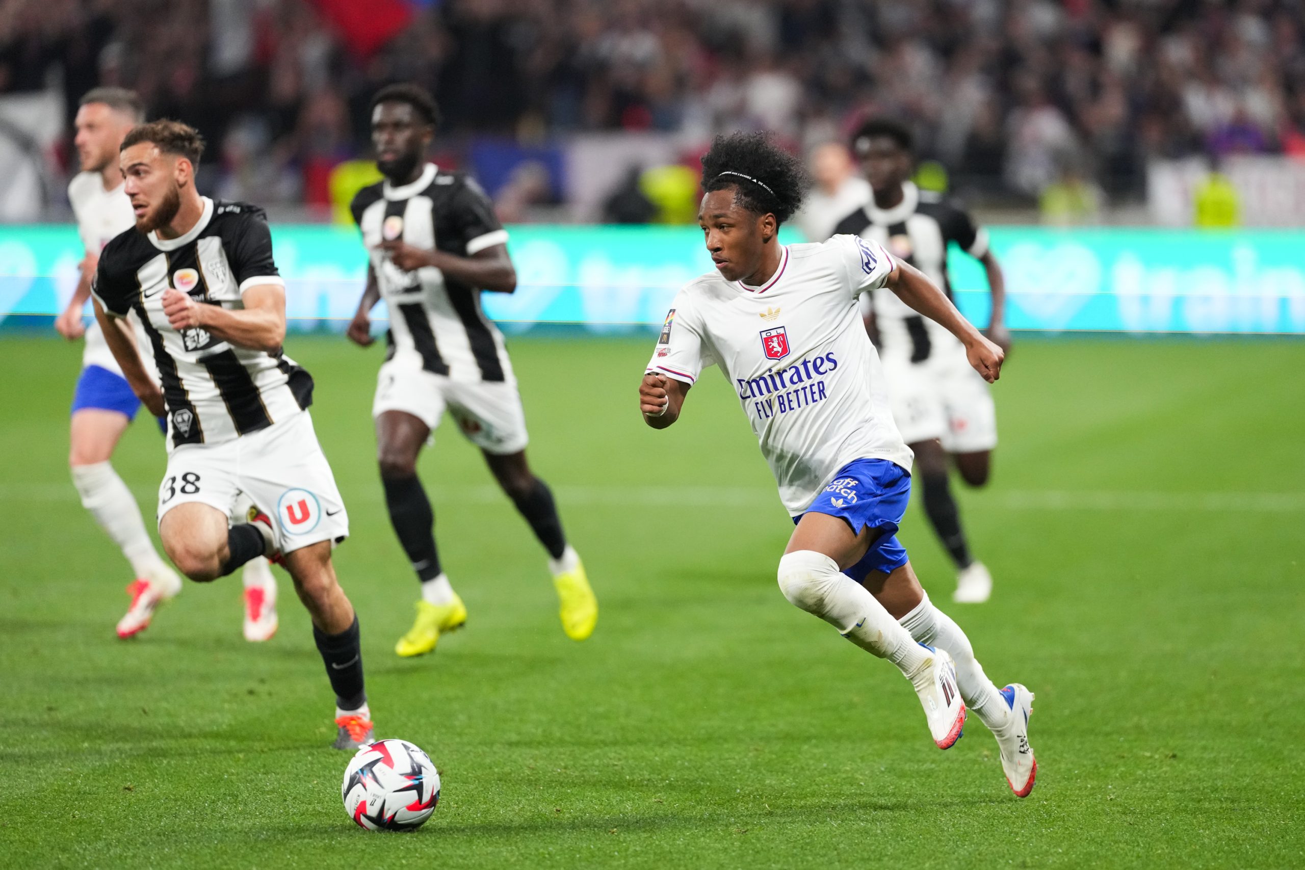 L'ailier de l'OL Malick Fofana lors du match contre Angers.