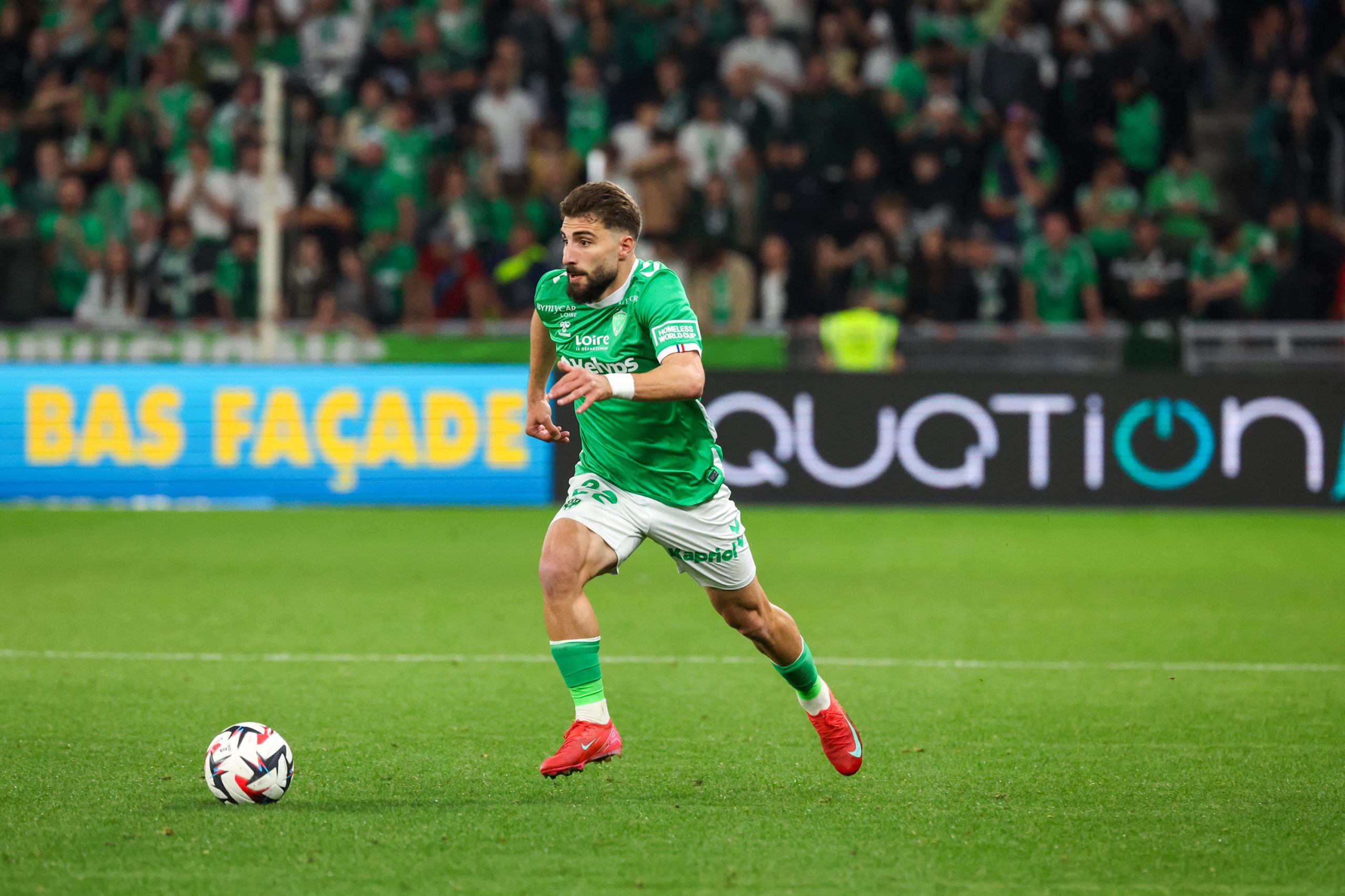 L'ailier de l'ASSE Zuriko Davitashvili, lors du dernier match de la saison, contre Toulouse.