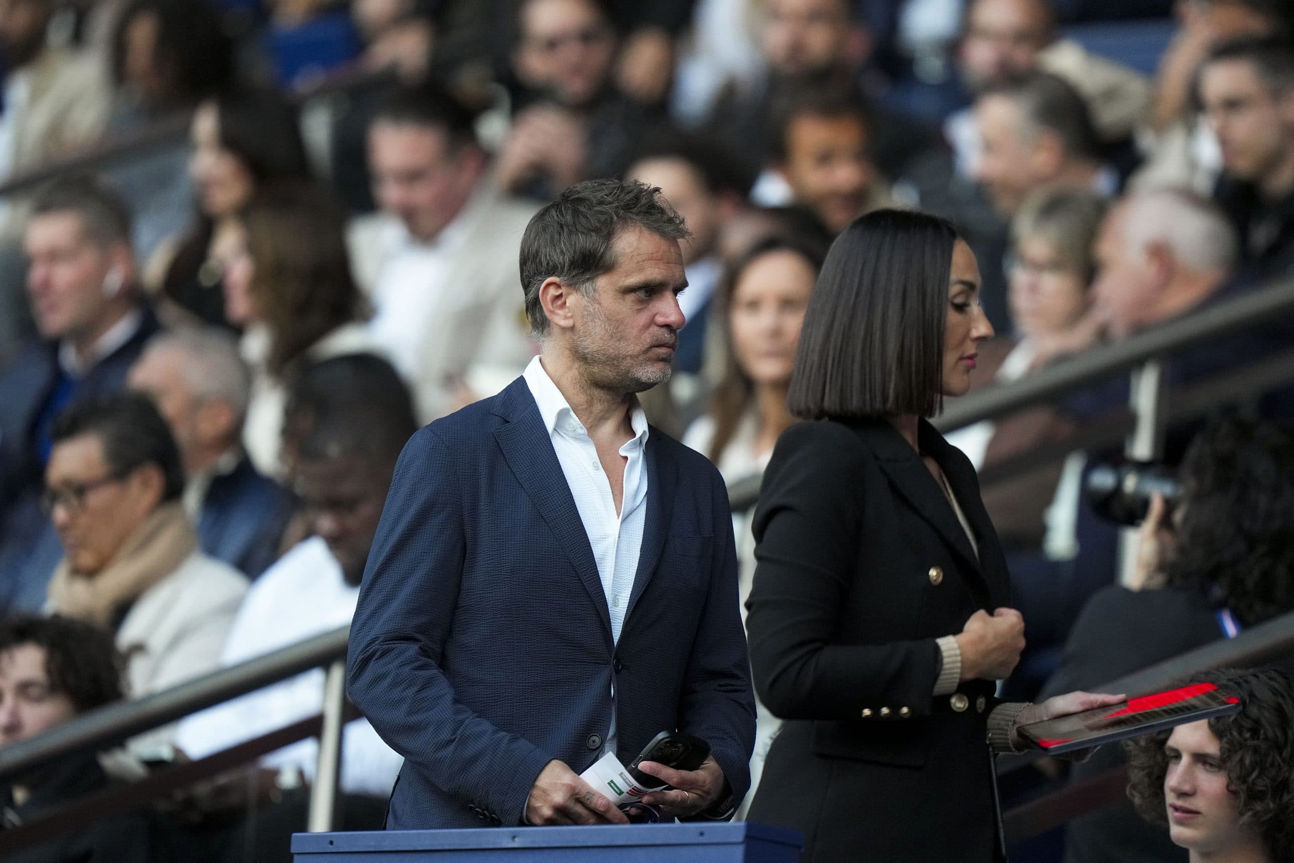 Jérôme Rothen, dans les tribunes du Parc des Princes.