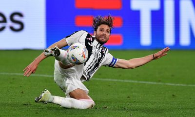 Manuel Locatelli en action lors du match Venise-Juventus.
