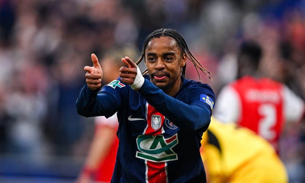 Bradley Barcola, l'ailier du PSG.
