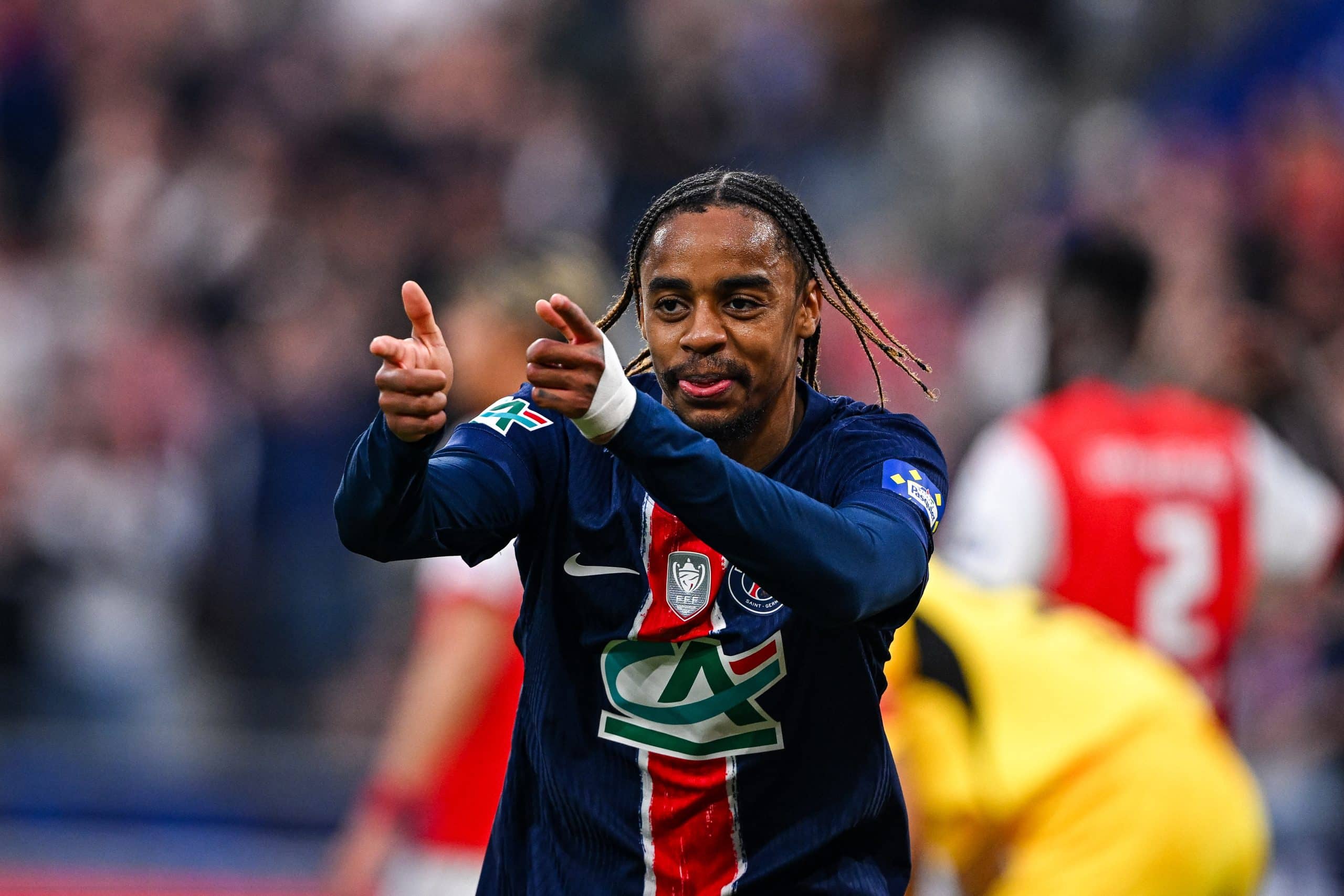 Bradley Barcola, l'ailier du PSG.