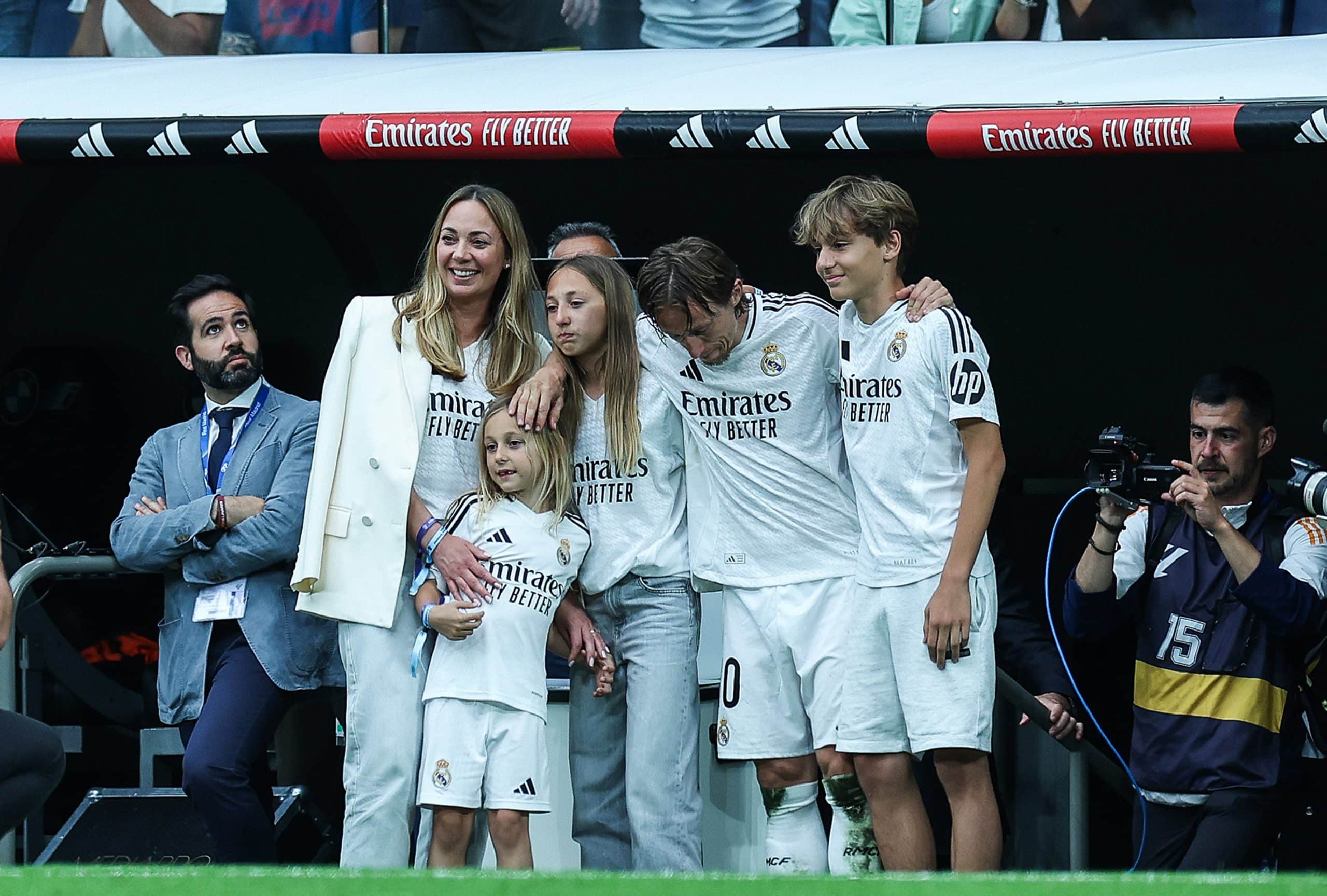 Luka Modric avec sa famille pour sa dernière au Real Madrid.