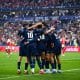 La joie des joueurs du PSG après un but contre Reims en Coupe de France.