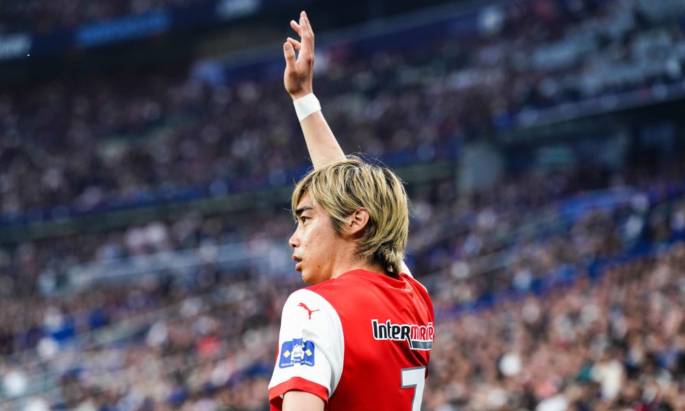 L'ailier japonais du Stade de Reims Junya Ito lors de la finale de la Coupe de France.