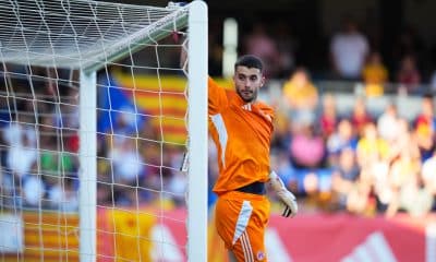 Le gardien de l'Espanyol Joan Garcia, avec le maillot de la sélection catalane.