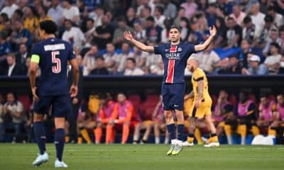 La joie d'Achraf Hakimi après son but lors de PSG-Inter Milan.