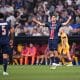 La joie d'Achraf Hakimi après son but lors de PSG-Inter Milan.