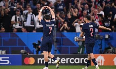 La joie de Kvaratskhelia après son but face à l'Inter Milan.