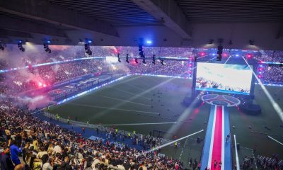 Vue du Parc des Princes lors des célébrations du titre de champion d'Europe.