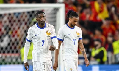 Ousmane Dembélé déçu lors d'Espagne-France.