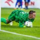 Le gardien de l'OGC Nice Marcin Bulka lors d'un match de la sélection polonaise.
