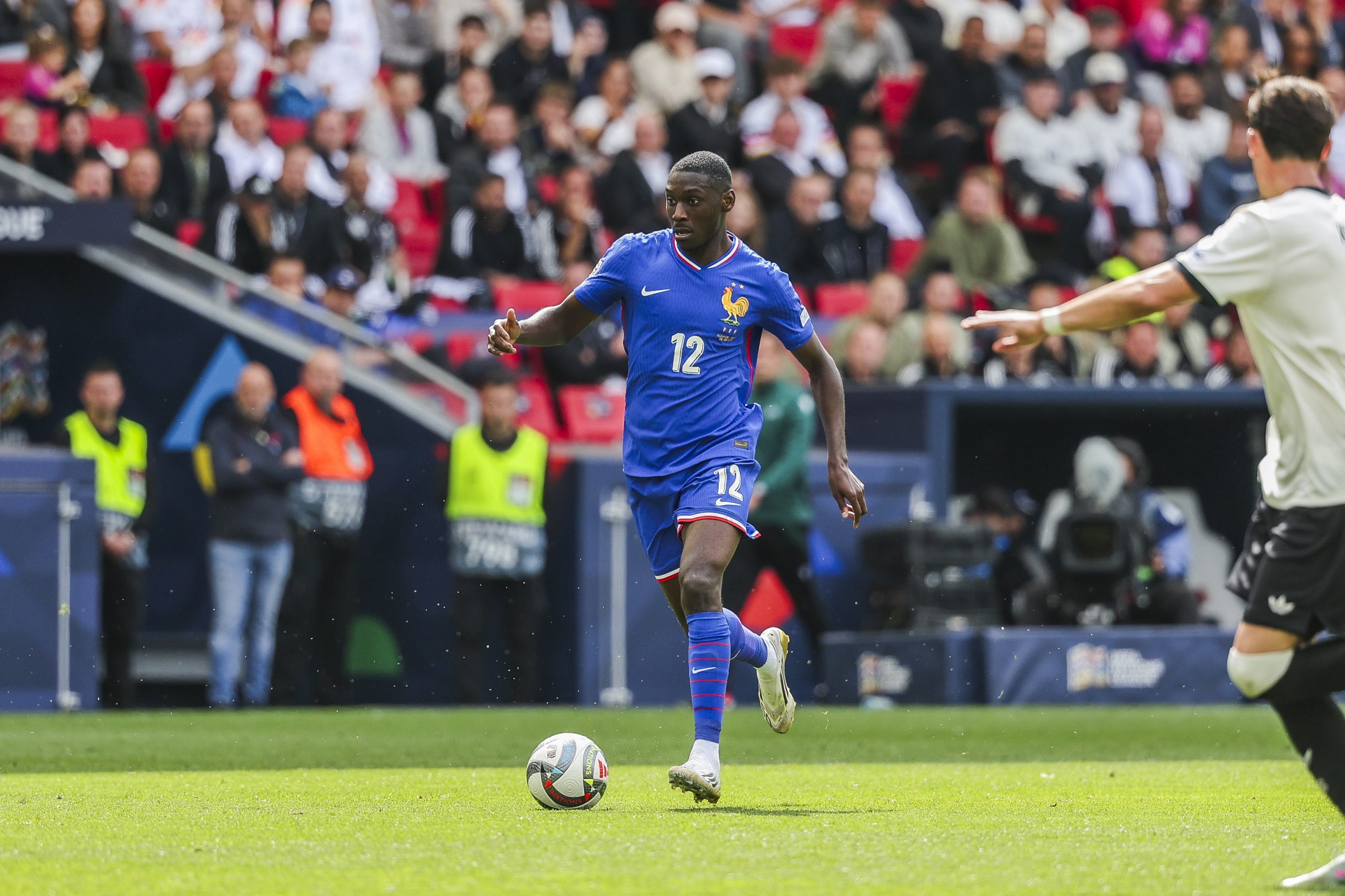 Randal Kolo Muani en action lors d'Allemagne-France en Ligue des Nations.
