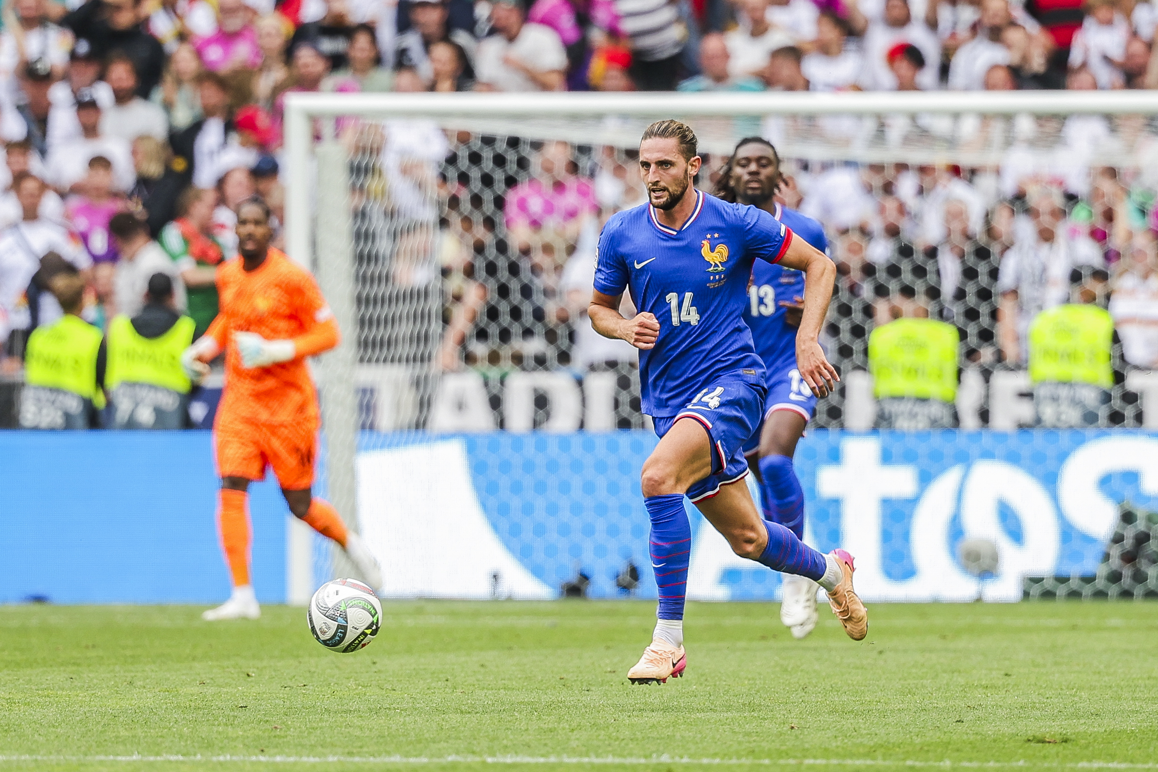 Le milieu de l'OM Adrien Rabiot, lors du dernier Allemagne-France.