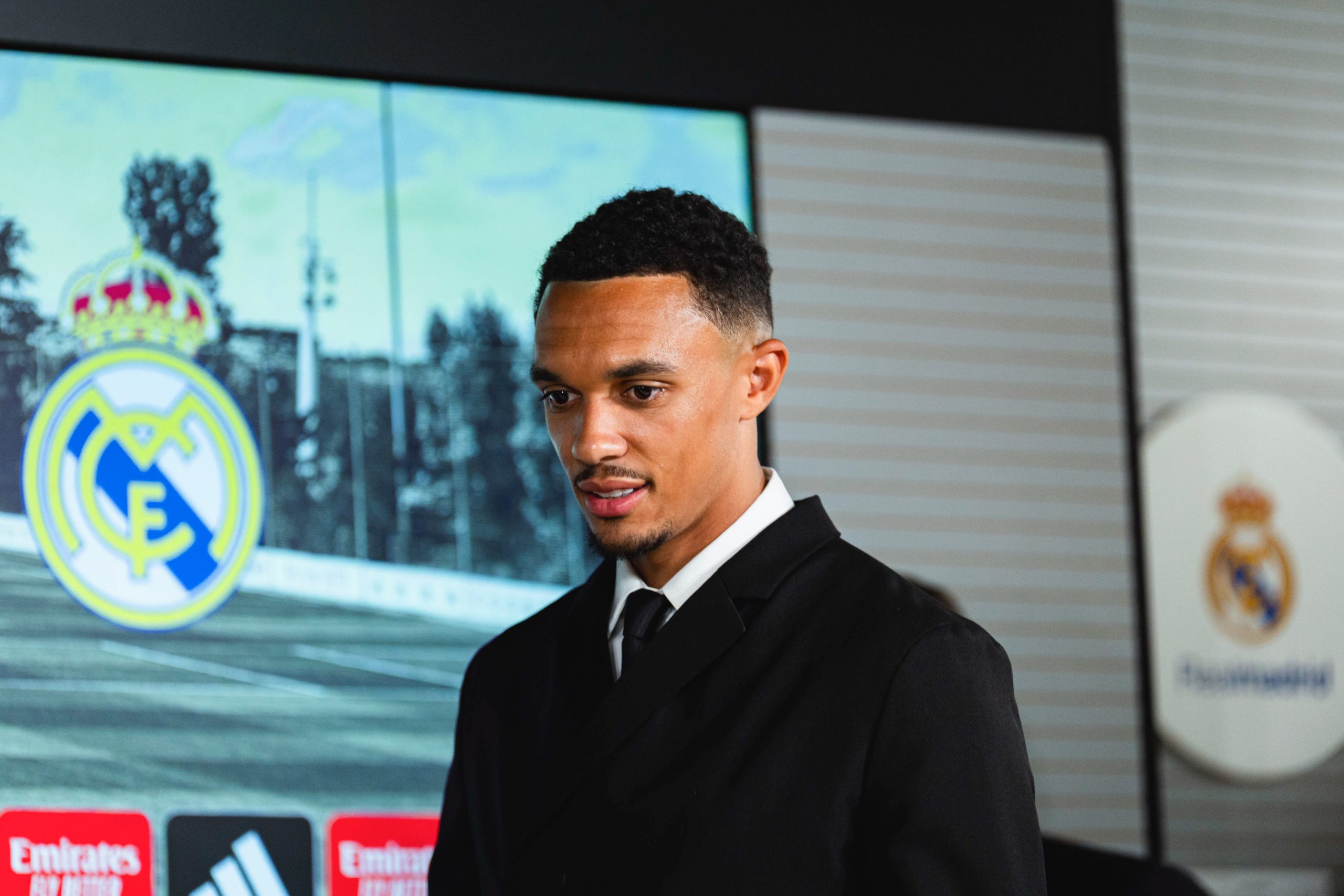 Trent Alexander-Arnold lors de sa présentation comme nouveau joueur du Real Madrid.