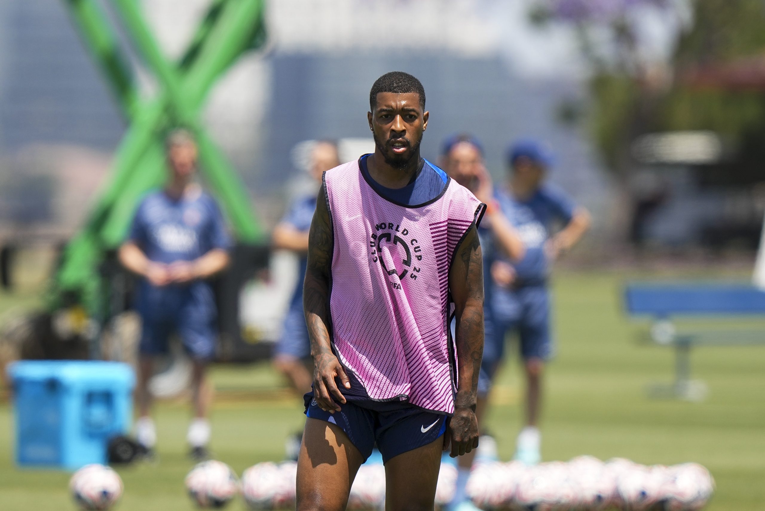 Presnel Kimpembe lors d'un entraînement du PSG.
