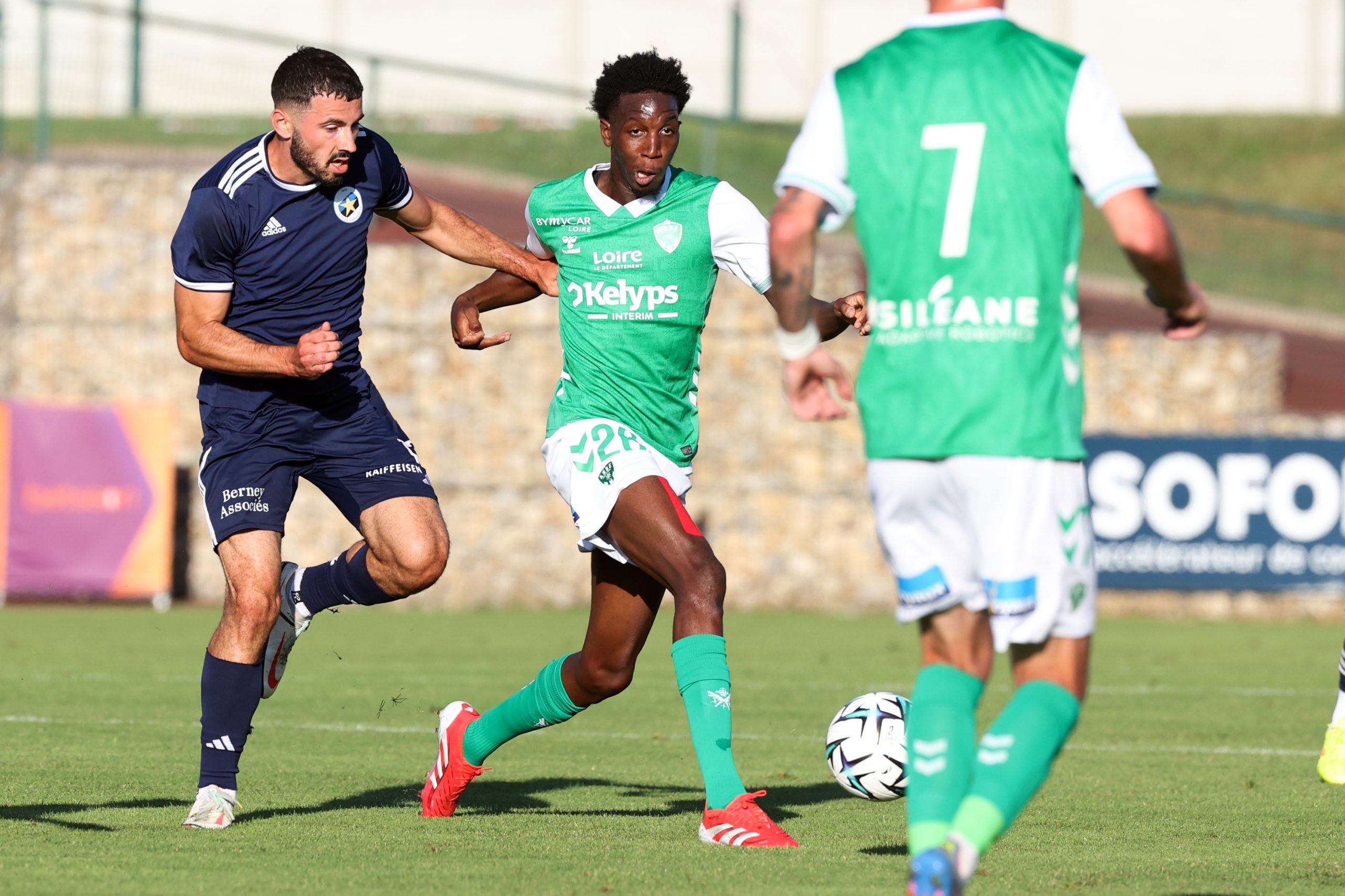 Lamine Fomba lors d'un match amical avec l'ASSE.