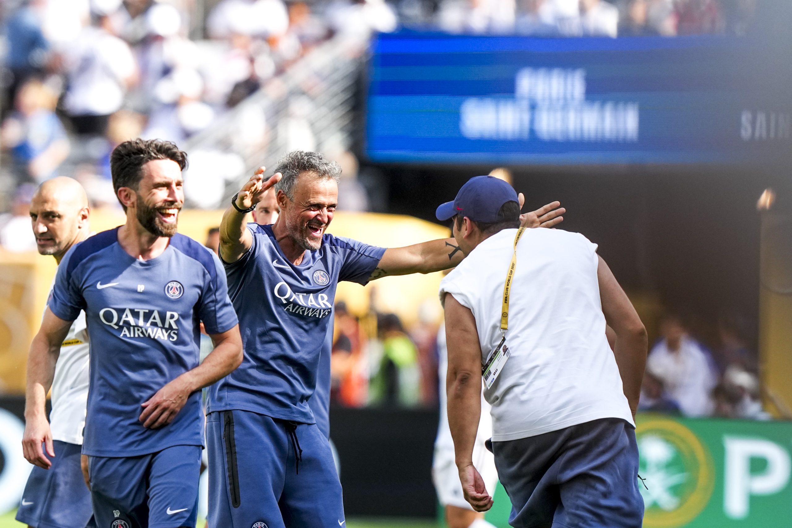 La joie de Luis Enrique après la qualification du PSG aux dépens du Real Madrid au Mondial des Clubs.
