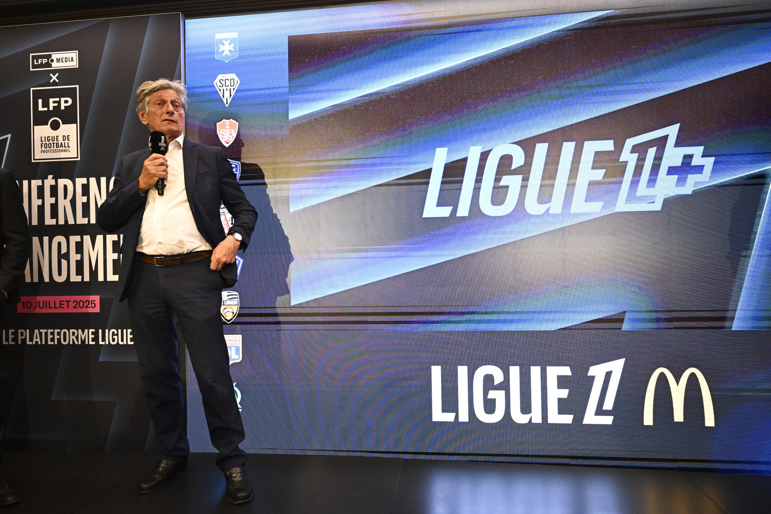 Nicolas De Tavernost lors de la présentation de Ligue 1+.