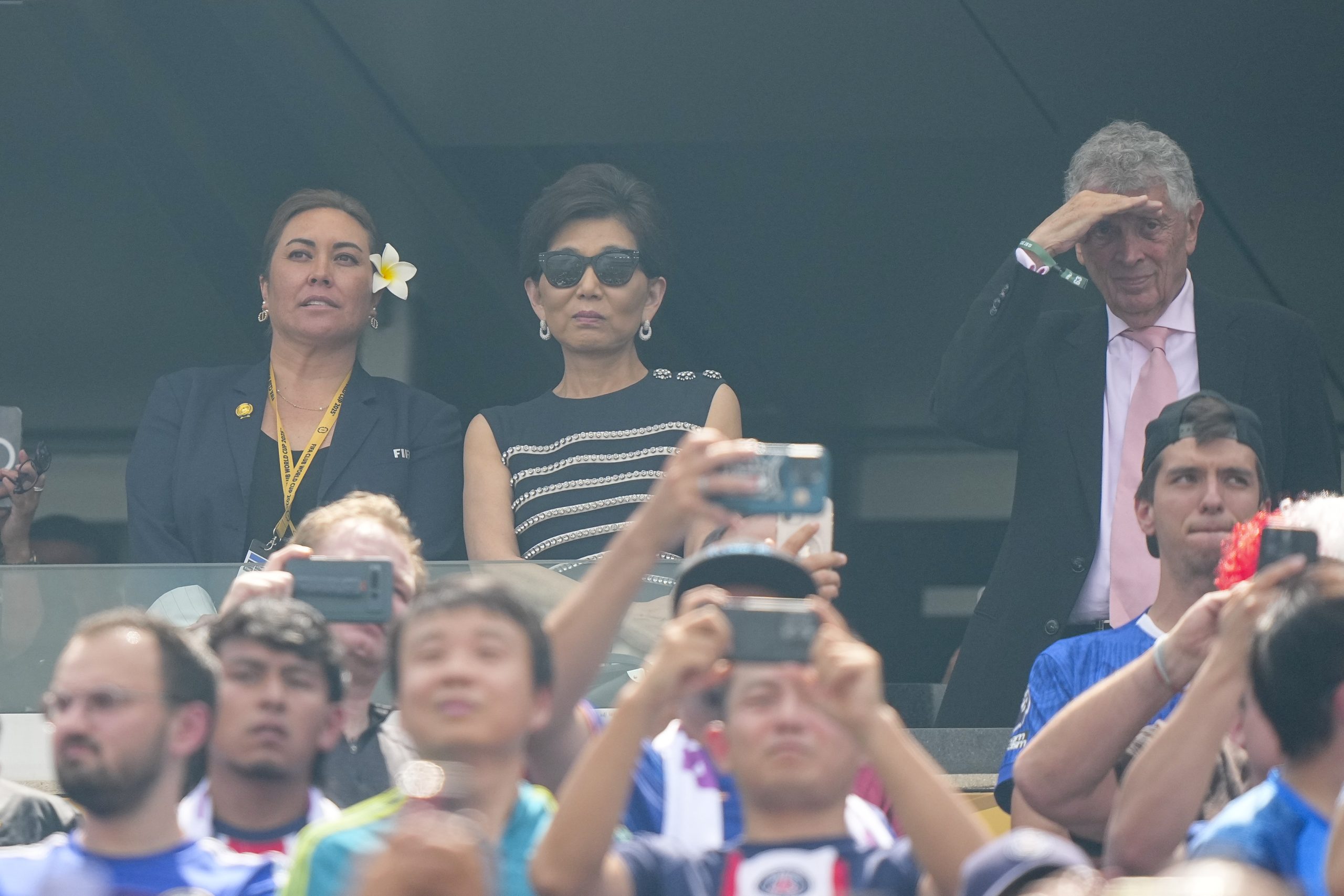 La présidente de l'OL, Michele Kang, lors de la finale du Mondial des Clubs.