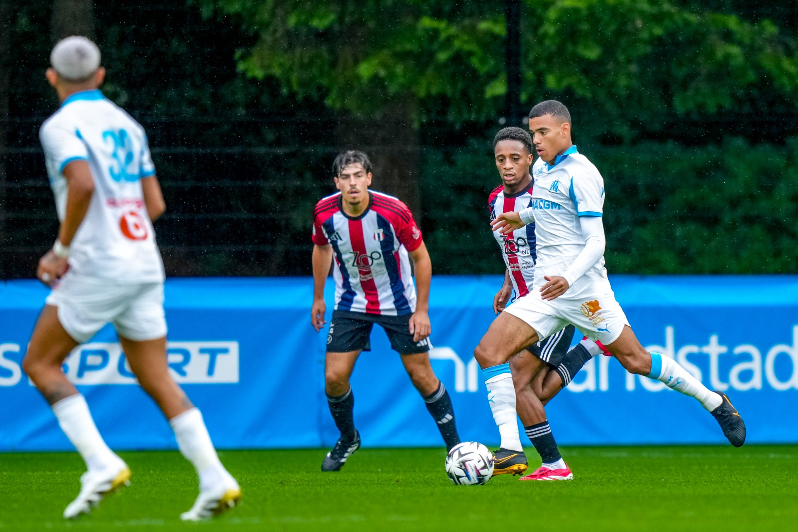 Greenwood lors du premier match amical de l'OM cet été.